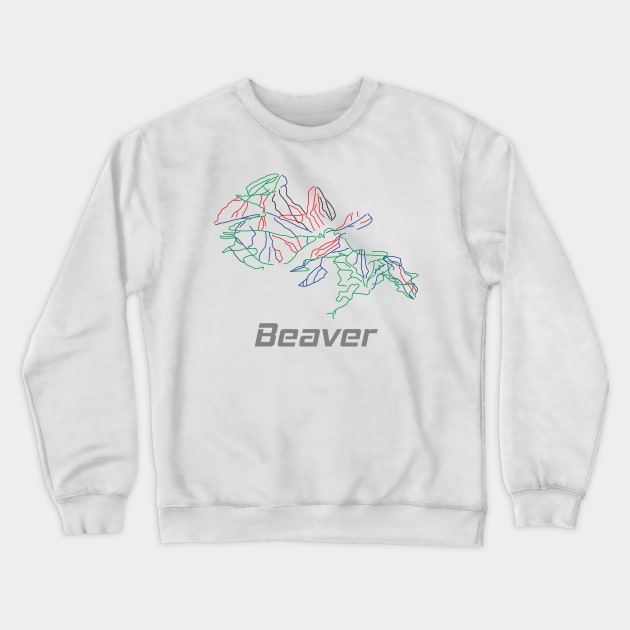 Beaver Colorado Ski Pist Map Crewneck Sweatshirt by yeoys